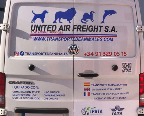 rotulación furgoneta transporte animales